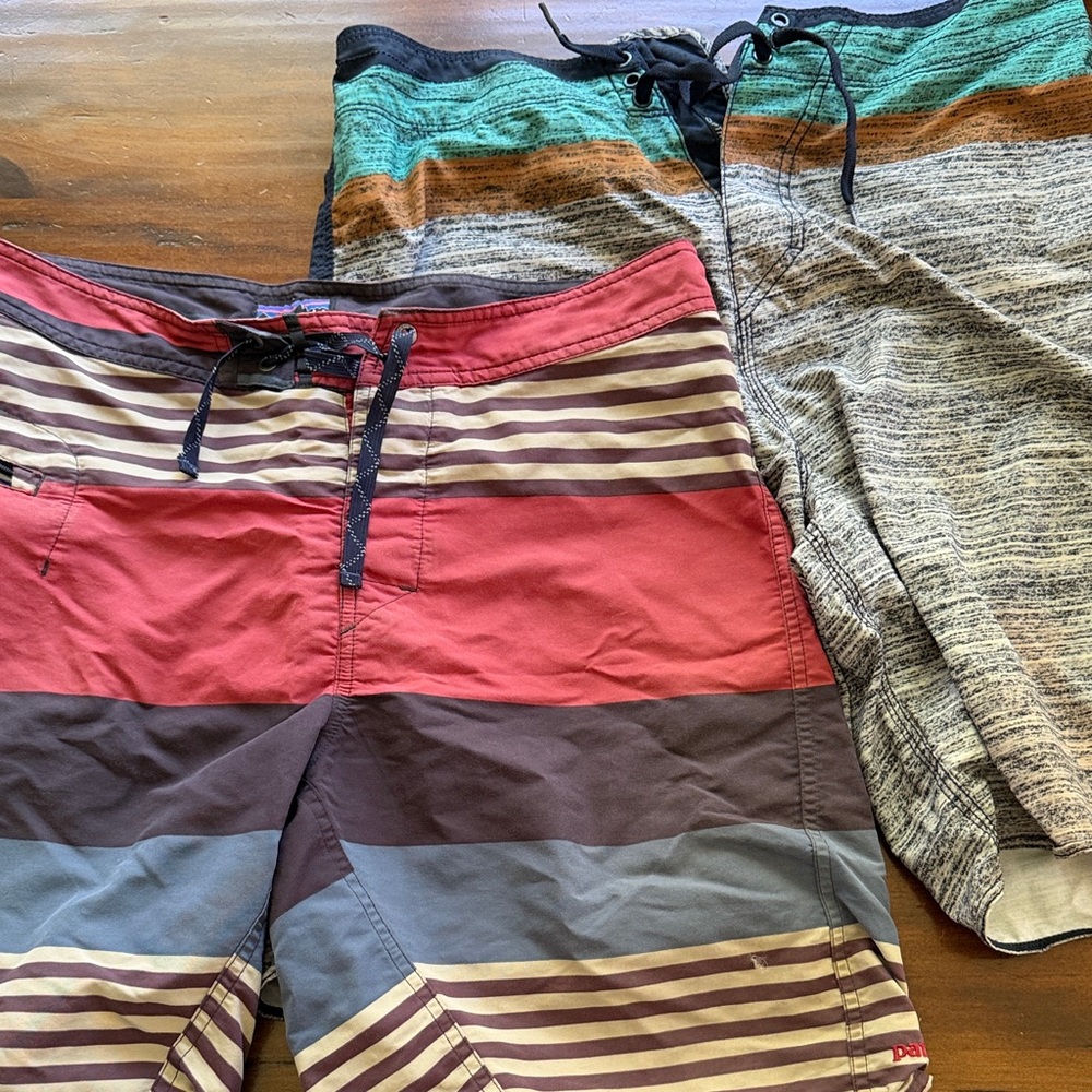 Patagonia and Vans Board Shorts bundle of 2 ! Size 32 waist